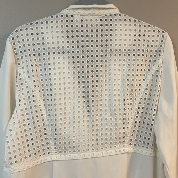 Chico's White Blazer Eyelet - Picture 10 of 10